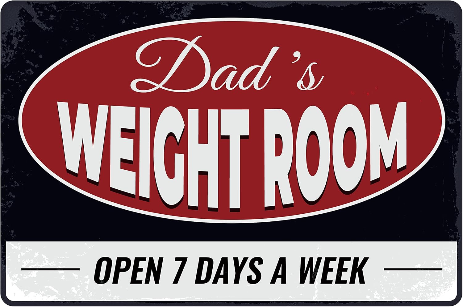 Home Gym In Garage - Placa de Metal Vintage - Placa