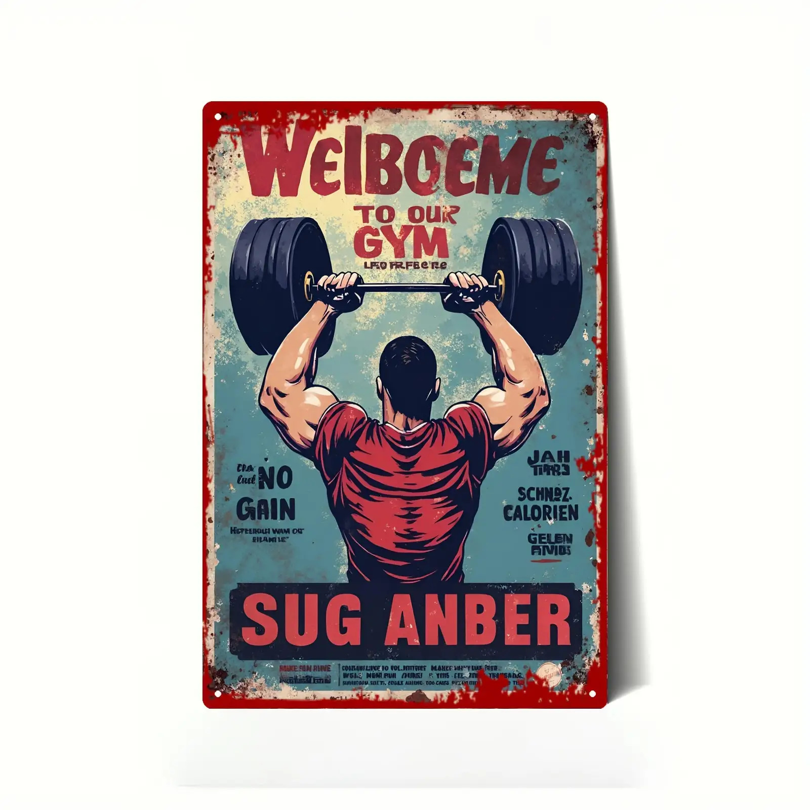 Placa de Metal Vintage para Ac - Home Gym In Garage avaliação e preço